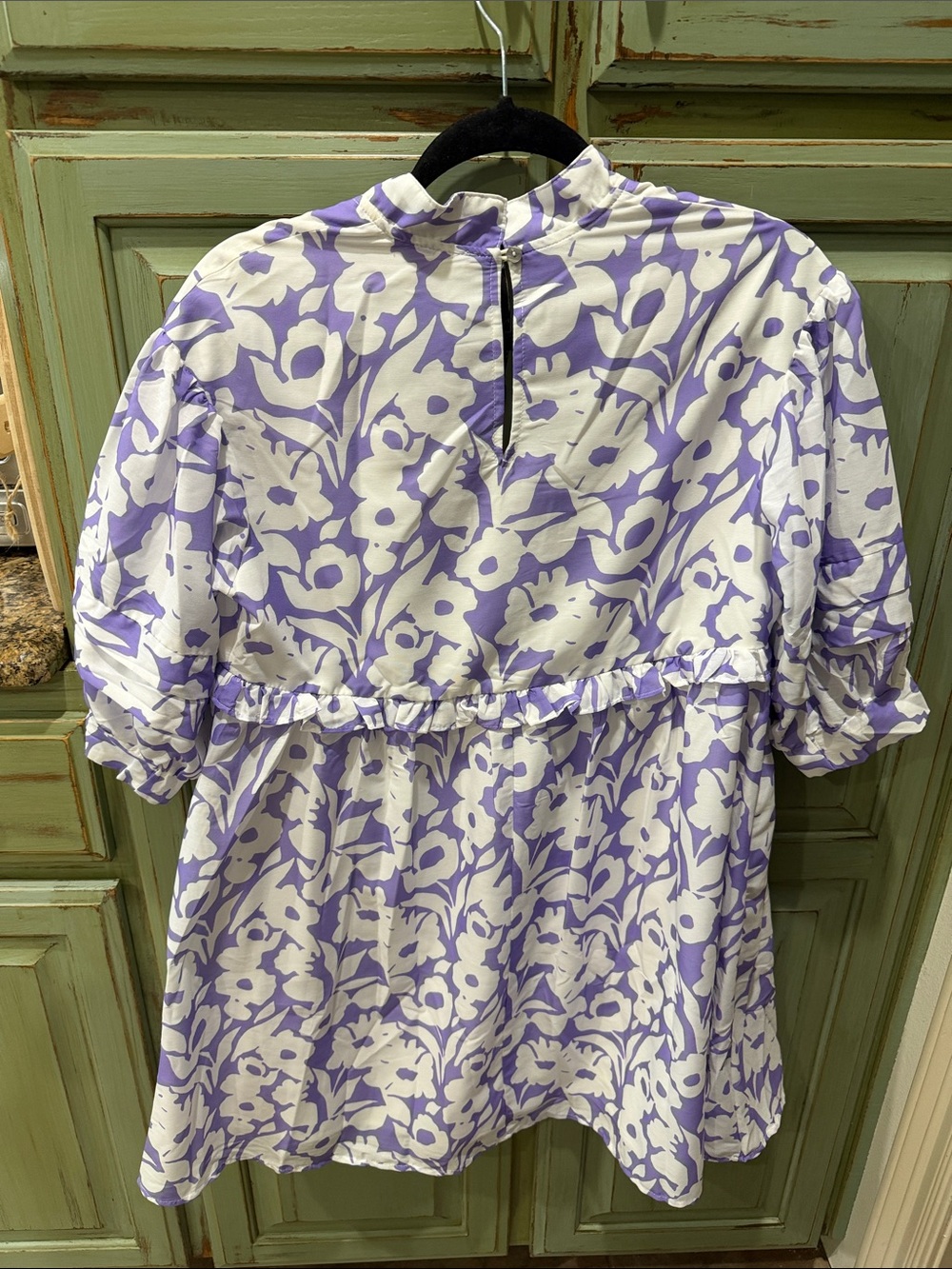 entro Lavender and White Floral Babydoll Dress - Picture 6 of 8